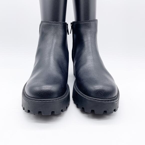 Zodiac Shiloh Womens Shiloh Lug Sole Classic Chelsea Booties Leather Black 6M - Picture 2 of 10